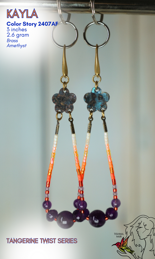 Tangerine Twist Kayla Earrings 2407AF