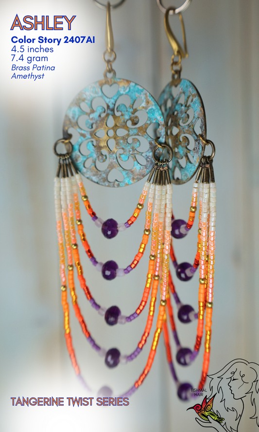 Tangerine Twist Ashley Earrings 2407AI