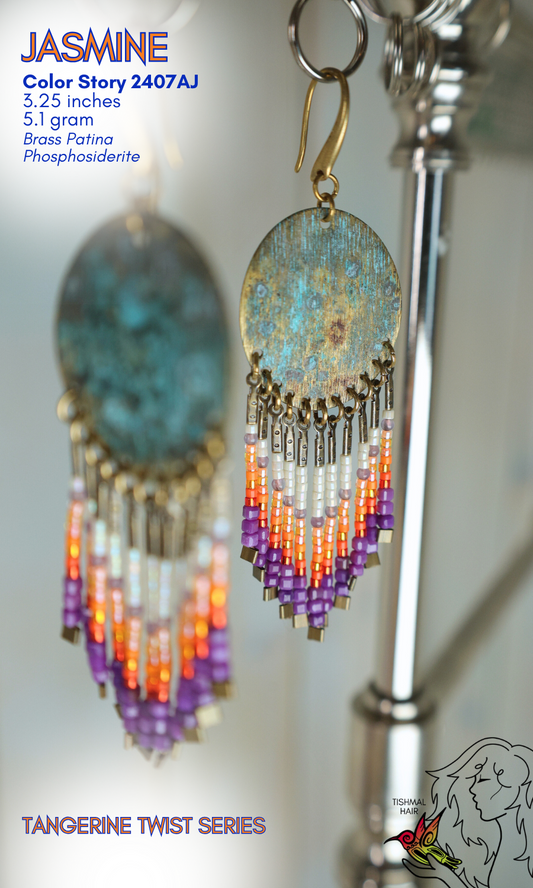 Tangerine Twist Jasmine Earrings 2407AJ