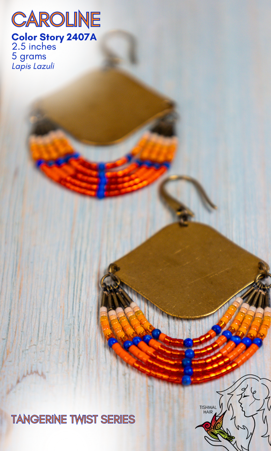 Tangerine Twist Caroline Earrings 2407A