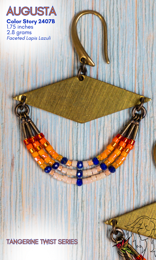 Tangerine Twist Augusta Earrings 2407B