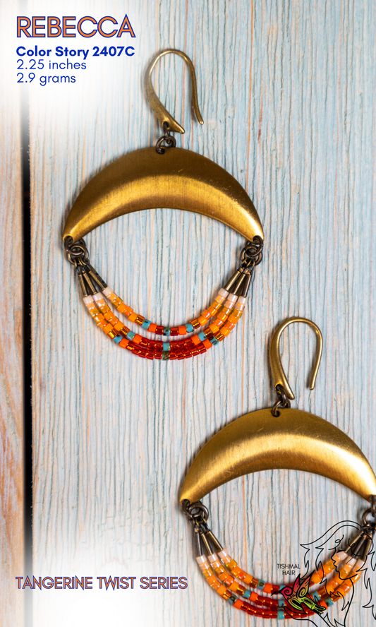 Tangerine Twist Rebecca Earrings 2407C