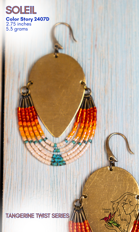 Tangerine Twist Soleil Earrings 2407D