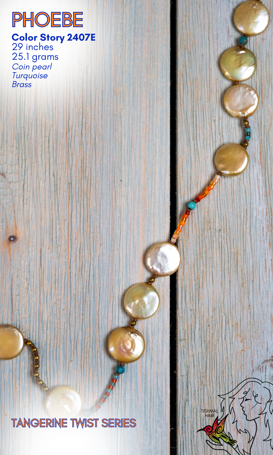 Tangerine Twist Phoebe Necklace 2407E