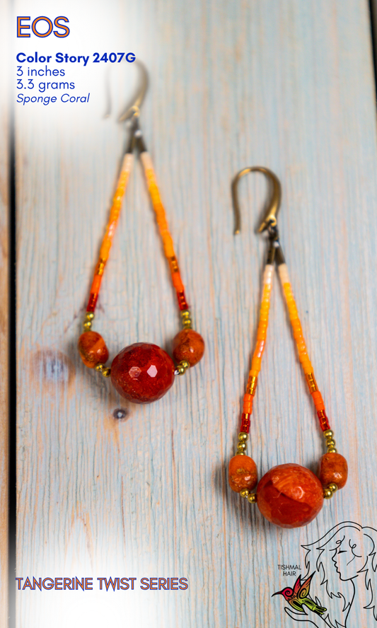 Tangerine Twist Eos Earrings 2407G