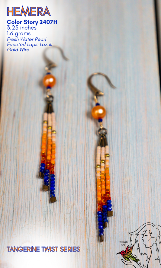 Tangerine Twist Hemera Earrings 2407H