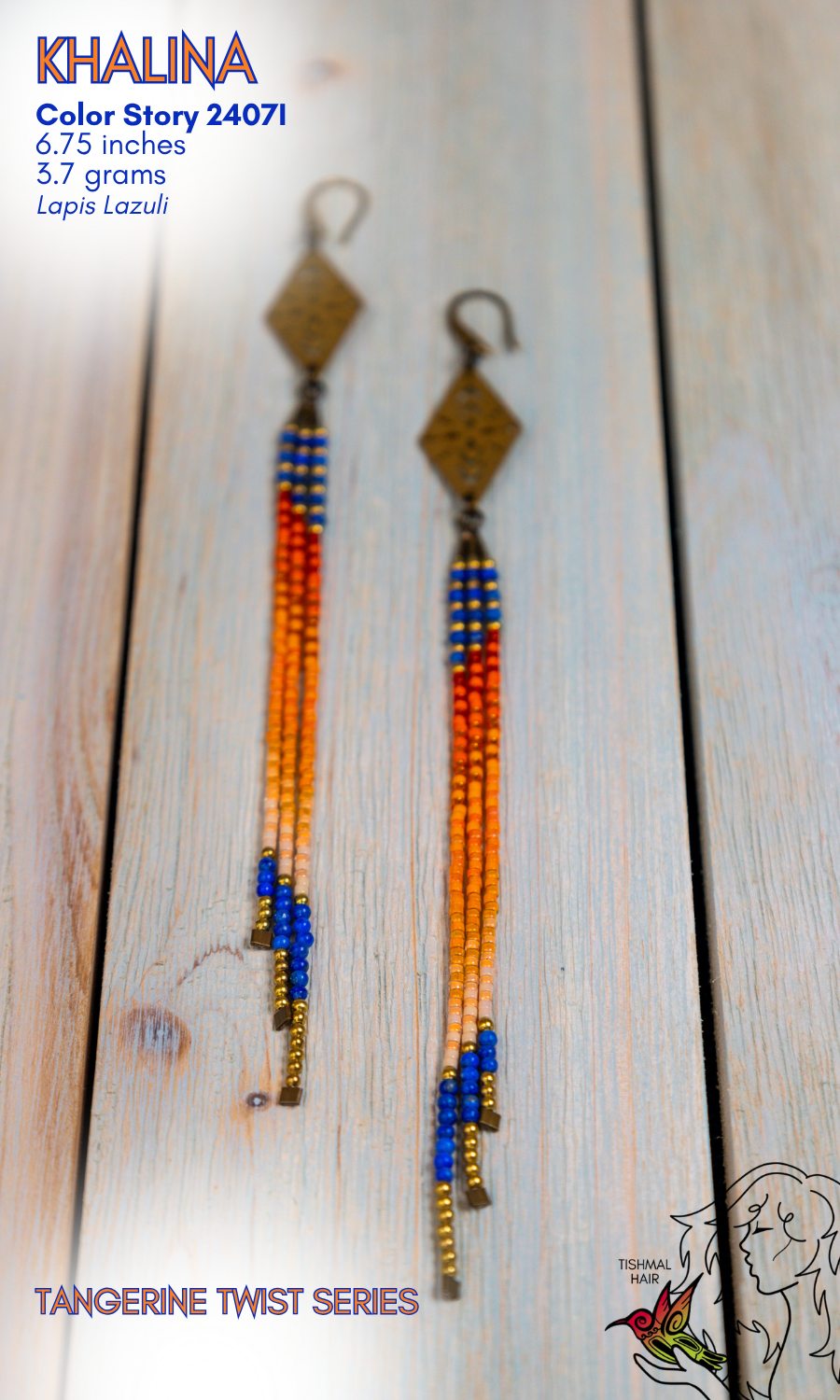 Tangerine Twist Khalina Earrings 2407I