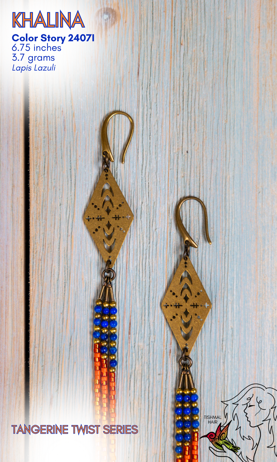Tangerine Twist Khalina Earrings 2407I