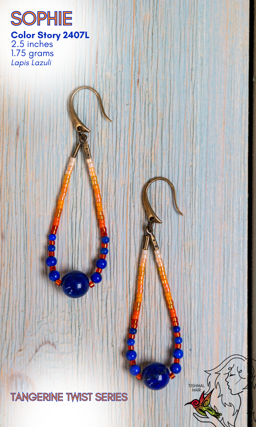 Tangerine Twist Sophie Earrings 2407L