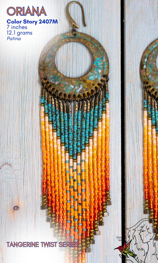 Tangerine Twist Series Oriana Earrings 2407M