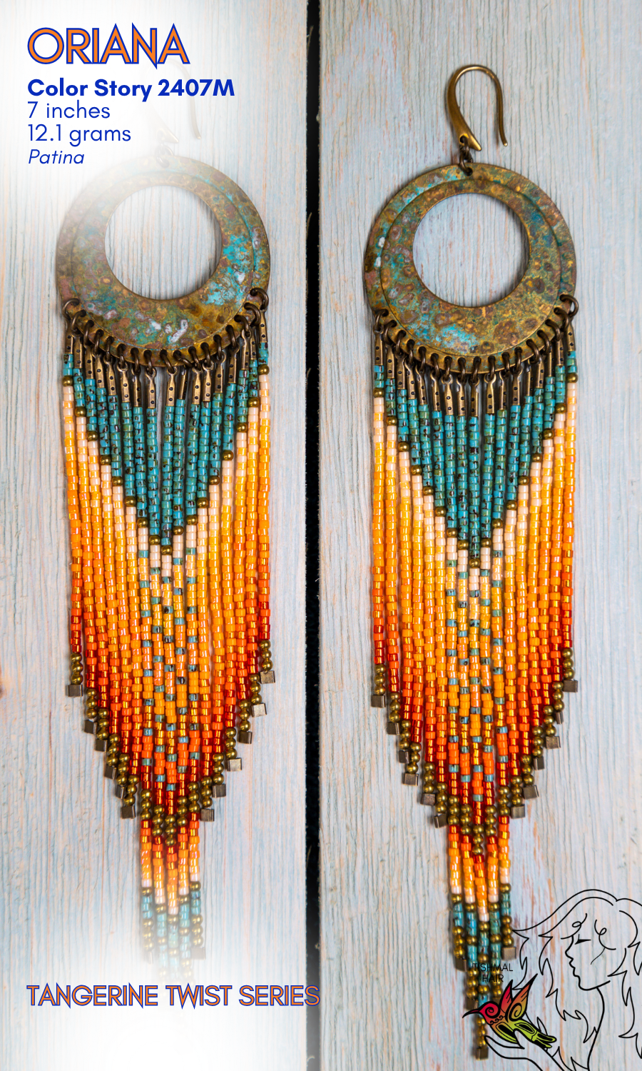 Tangerine Twist Series Oriana Earrings 2407M