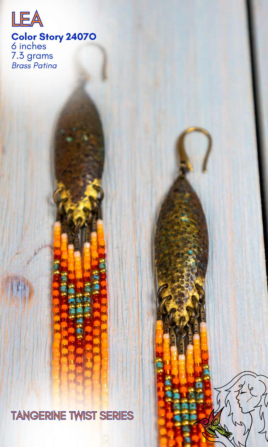 Tangerine Twist Lea Earrings 2407O