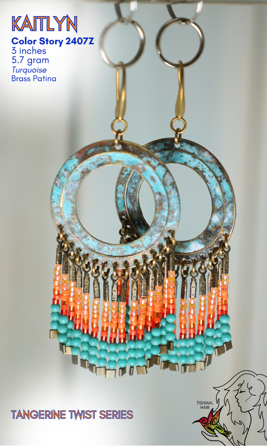 Tangerine Twist Kaitlyn Earrings 2407Z