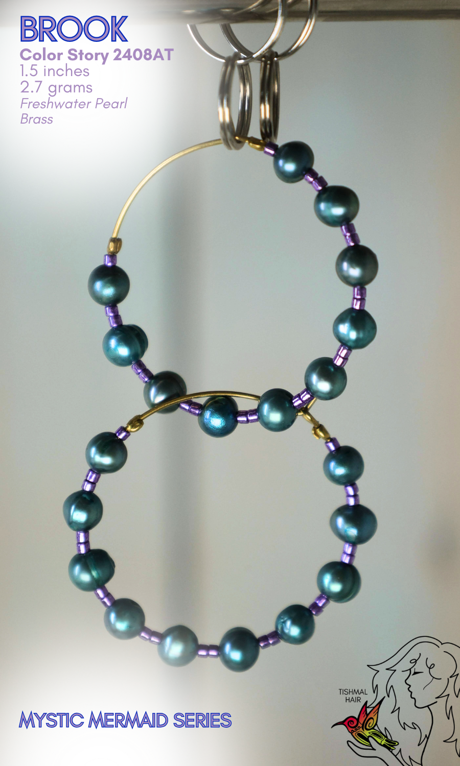 Mystic Mermaid Brook Earrings 2408AT