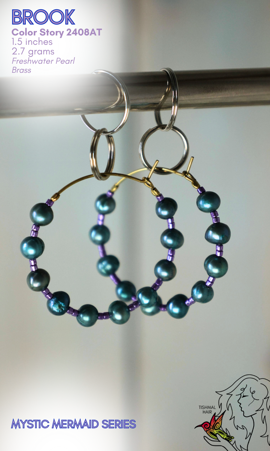 Mystic Mermaid Brook Earrings 2408AT