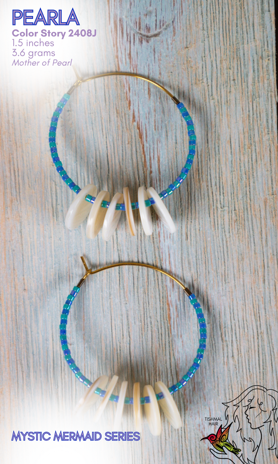 Mystic Mermaid Pearla Earrings 2408J