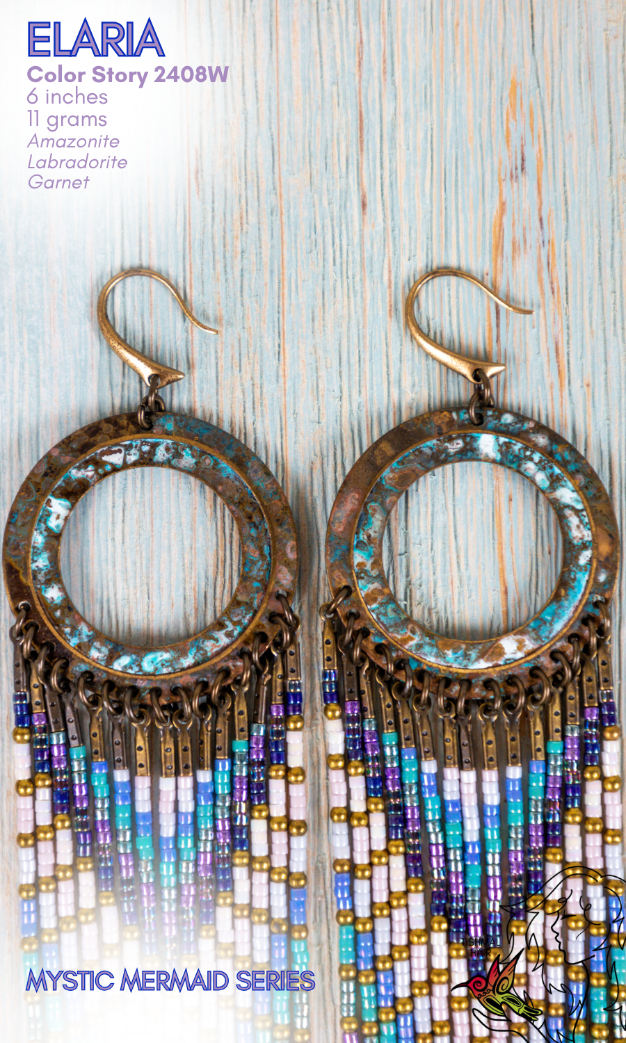 Mystic Mermaid Elaria Earrings 2408W