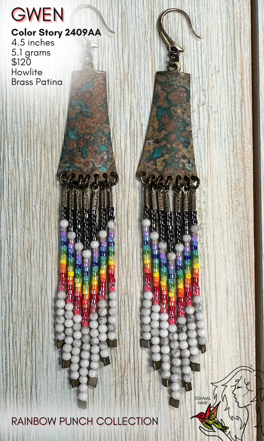 Rainbow Punch Gwen Earrings 2409AA