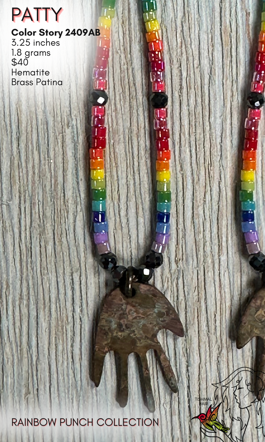 Rainbow Punch Patty Earrings 2409AB