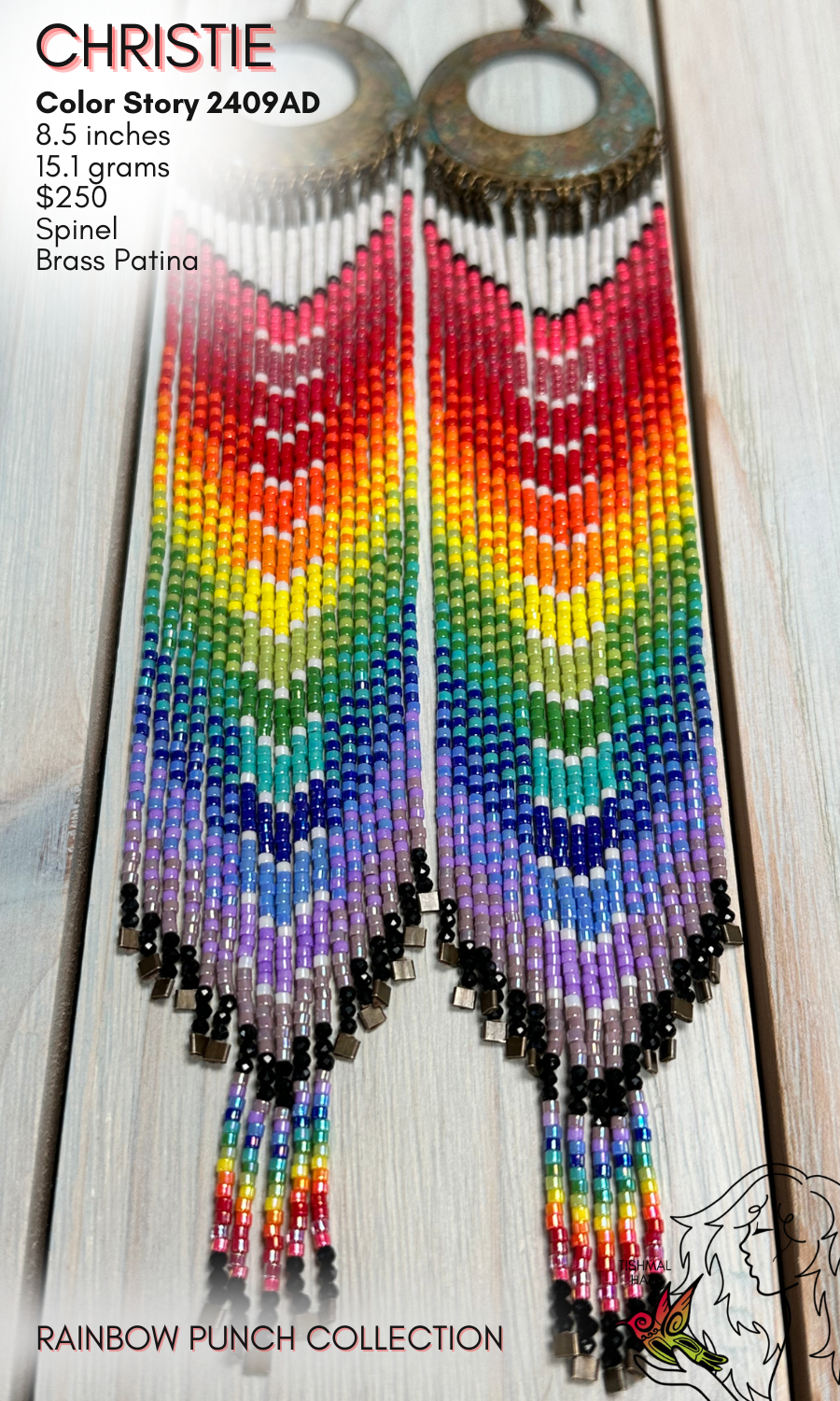 Rainbow Punch Christie Earrings 2409AD