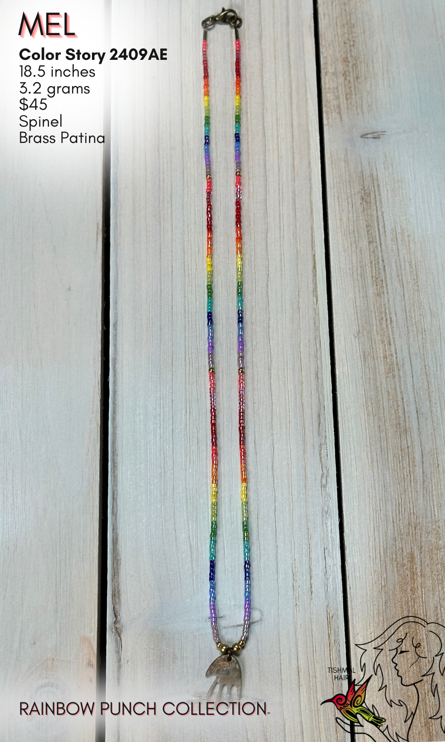 Rainbow Punch Mel Necklace 2409AE