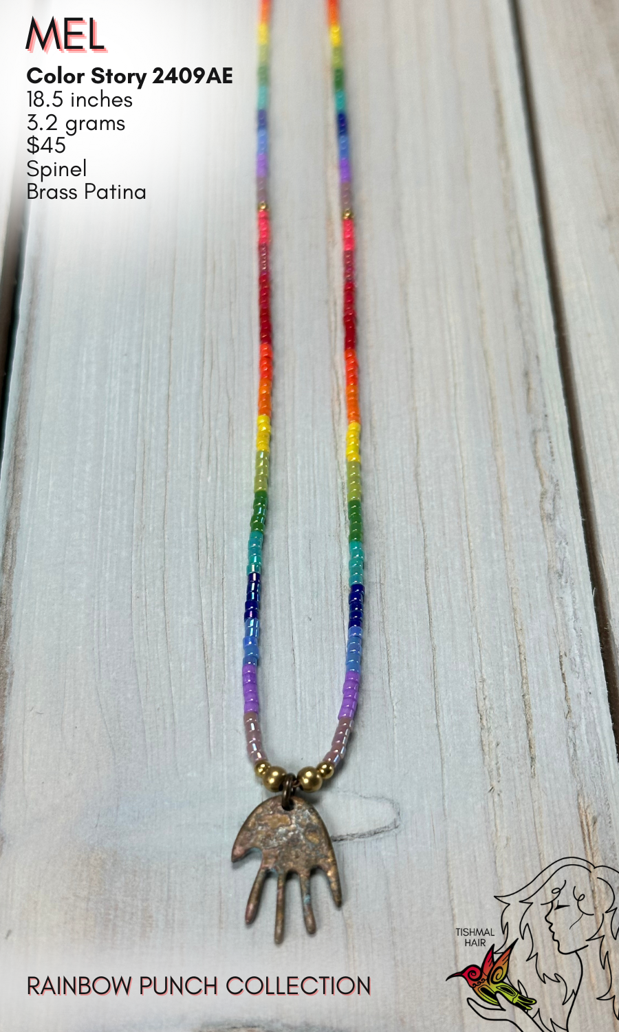 Rainbow Punch Mel Necklace 2409AE