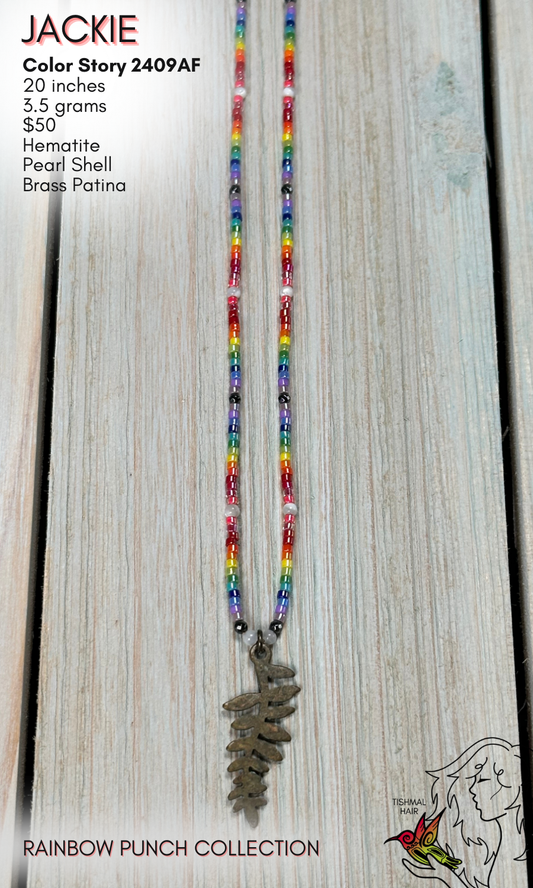 Rainbow Punch Jackie Necklace 2409AF