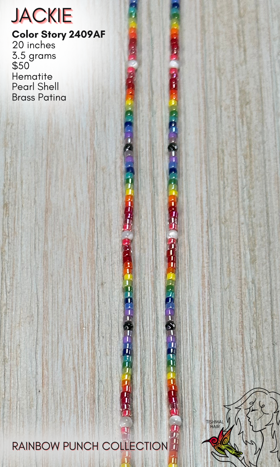 Rainbow Punch Jackie Necklace 2409AF