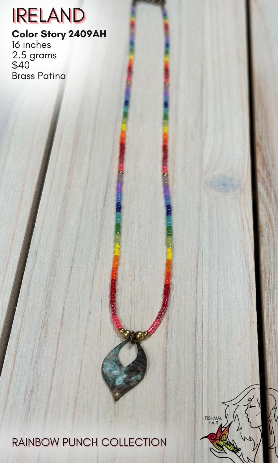 Rainbow Punch Ireland Necklace 2409AH