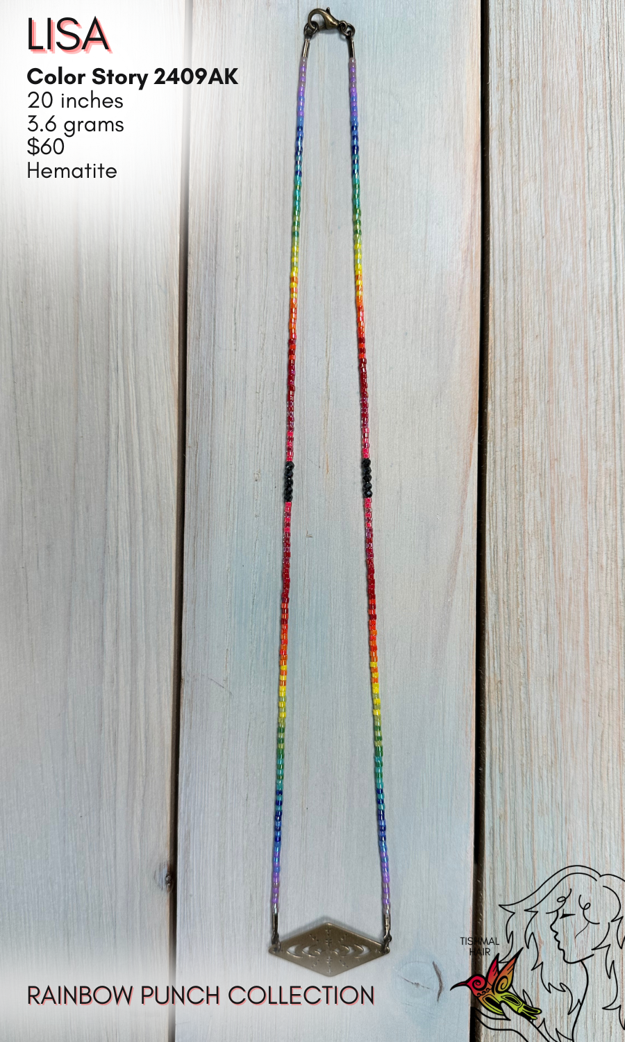 Rainbow Punch Lisa Necklace 2409AK