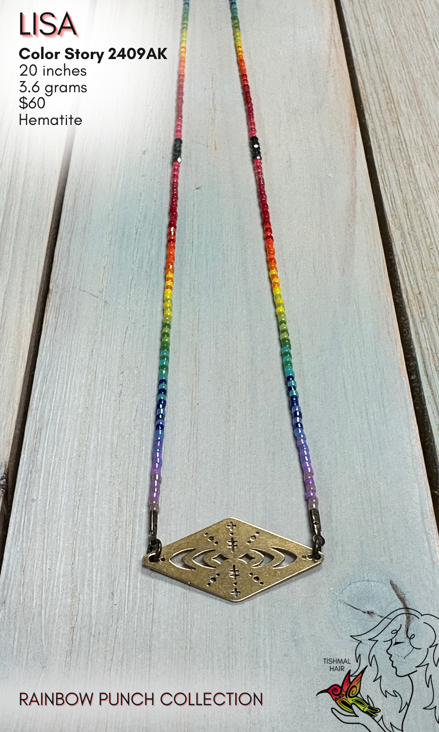 Rainbow Punch Lisa Necklace 2409AK