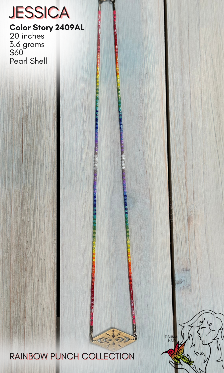 Rainbow Punch Jessica Necklace 2409AL