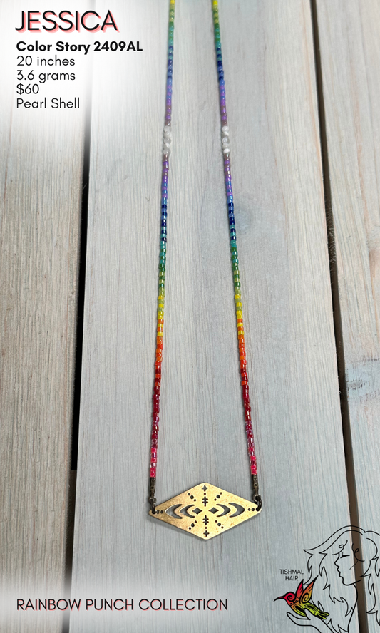 Rainbow Punch Jessica Necklace 2409AL