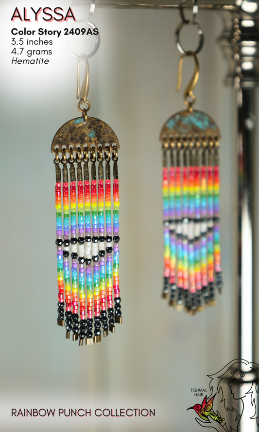 Rainbow Punch Alyssa Earring 2409AS