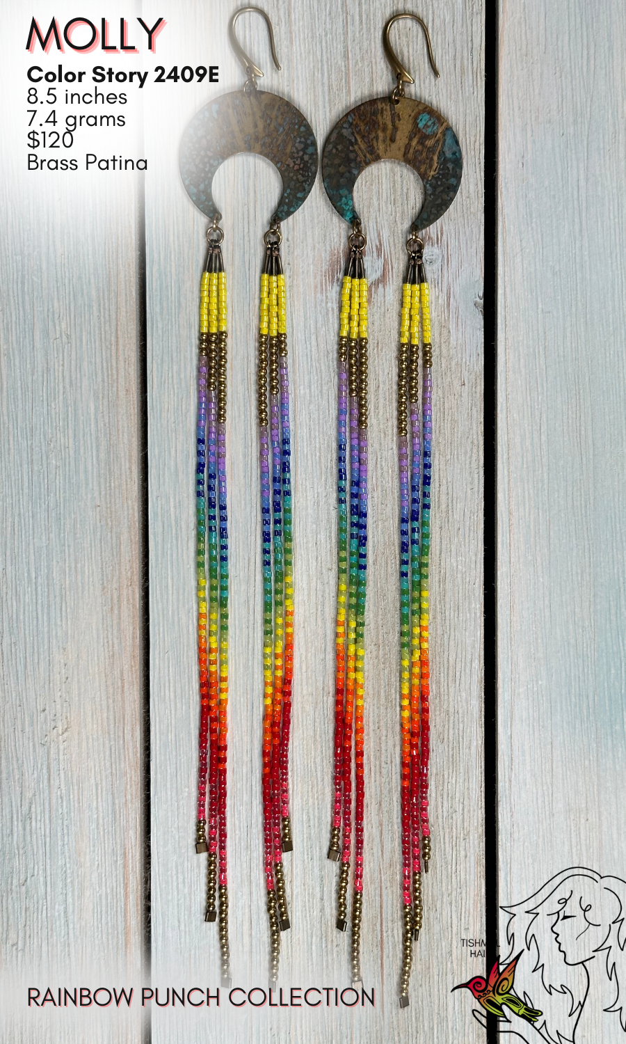 Rainbow Punch Molly Earrings 2409E