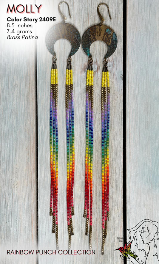 Rainbow Punch Molly Earrings 2409E