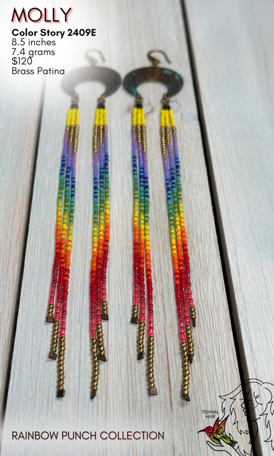 Rainbow Punch Molly Earrings 2409E