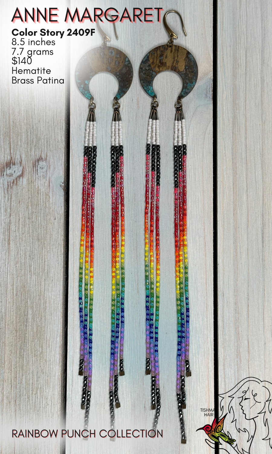 Rainbow Punch Anne Margaret Earrings 2409F