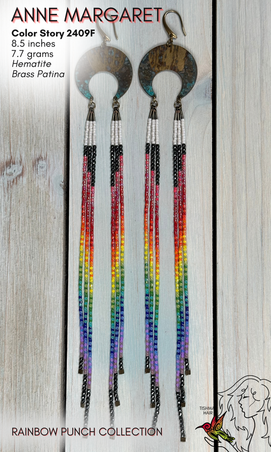 Rainbow Punch Anne Margaret Earrings 2409F