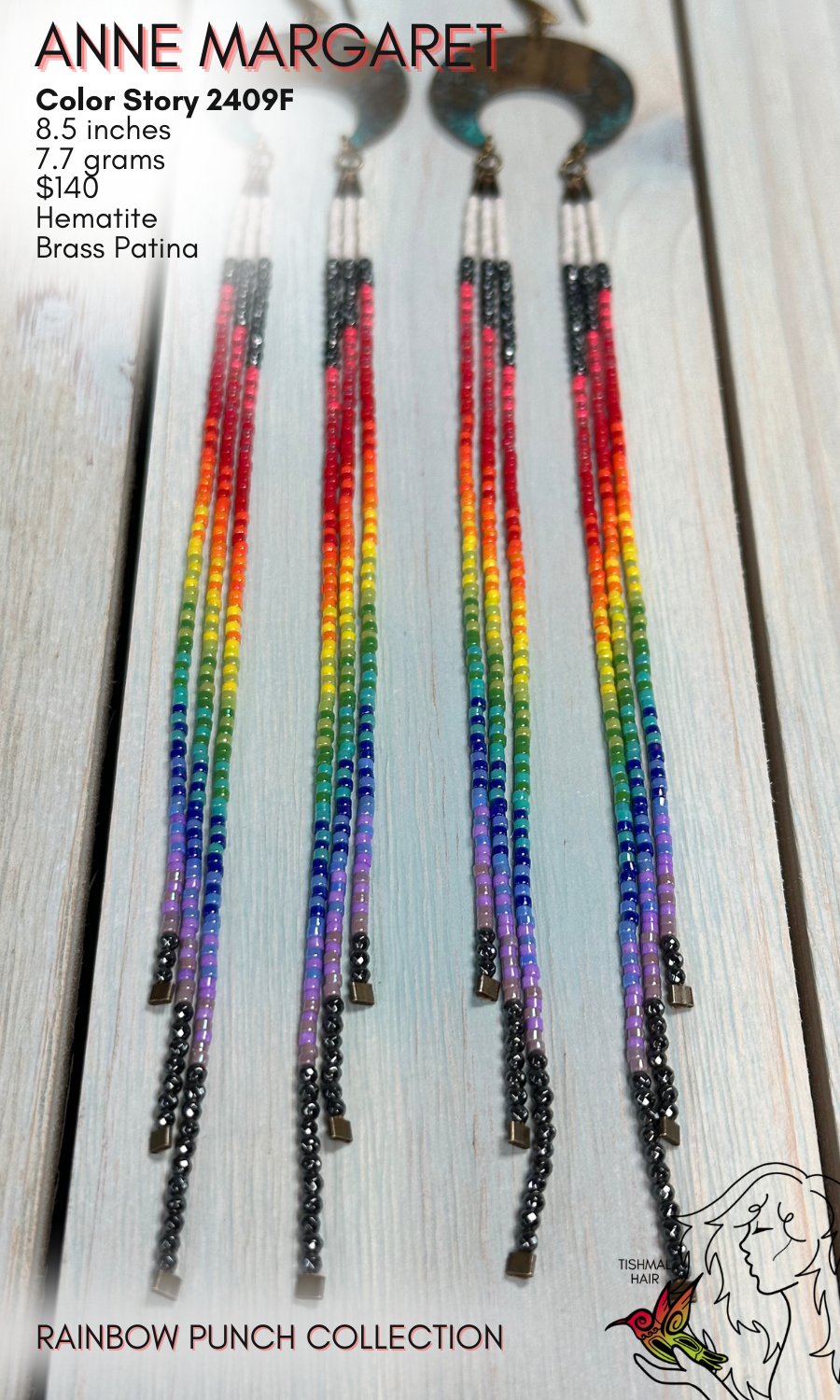 Rainbow Punch Anne Margaret Earrings 2409F