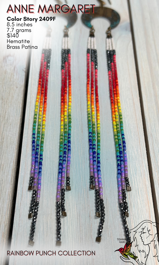 Rainbow Punch Anne Margaret Earrings 2409F