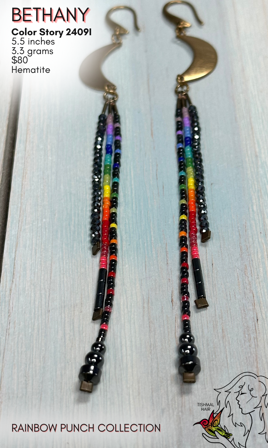 Rainbow Punch Bethany Earrings 2409I