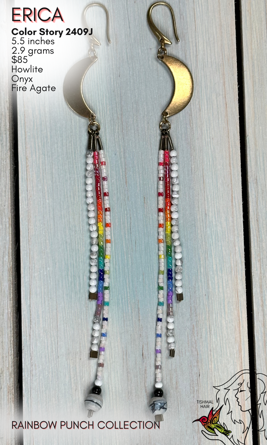 Rainbow Punch Erica Earrings 2409J