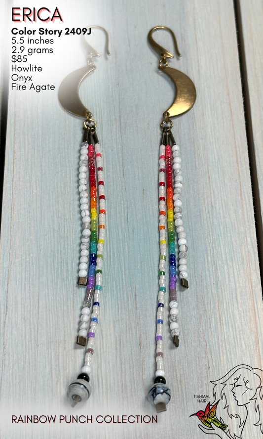 Rainbow Punch Erica Earrings 2409J