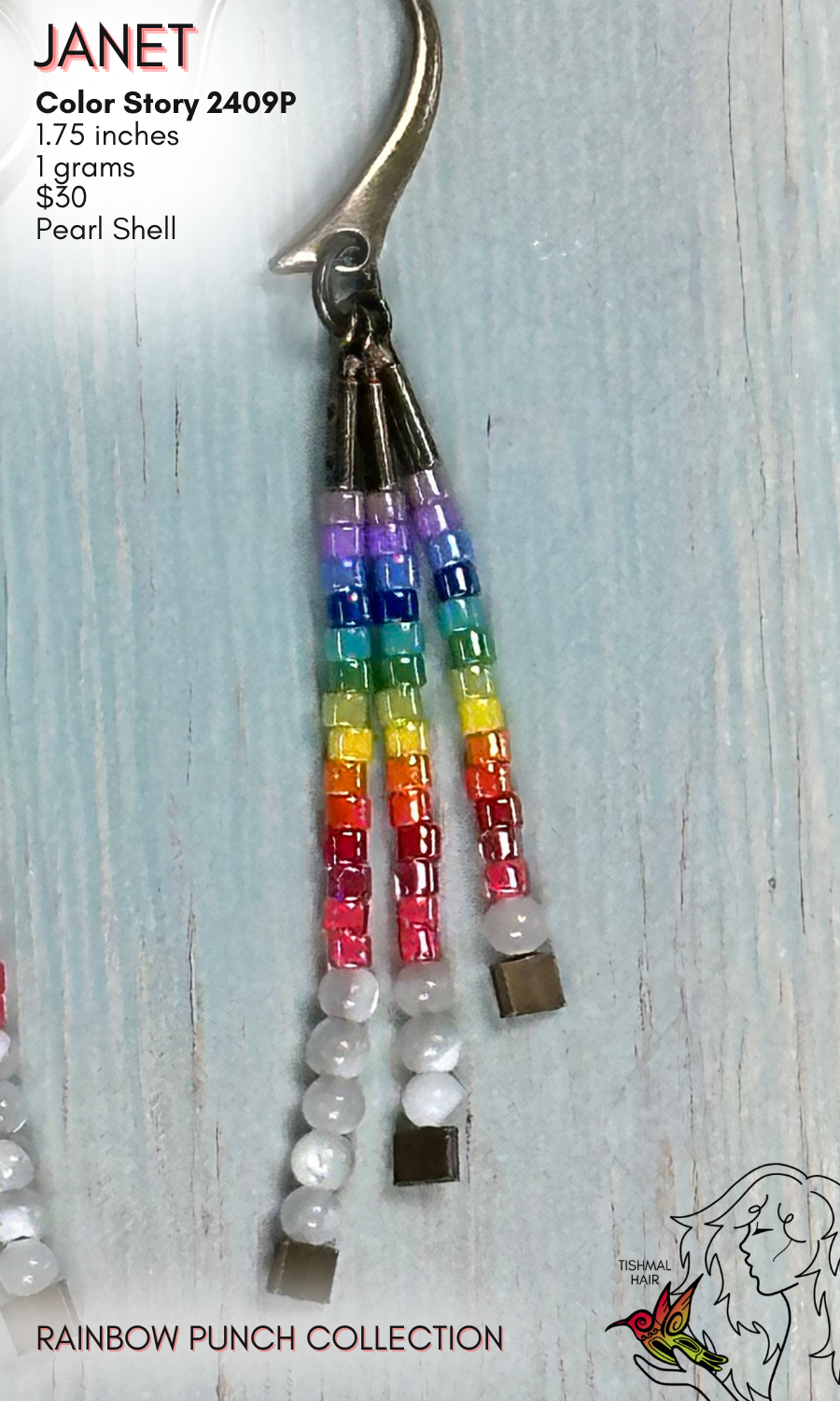 Rainbow Punch Janet Earrings 2409P