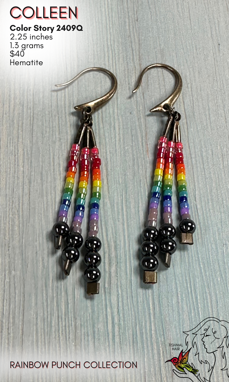 Rainbow Punch Colleen Earrings 2409Q