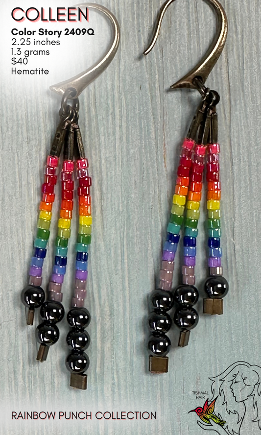 Rainbow Punch Colleen Earrings 2409Q