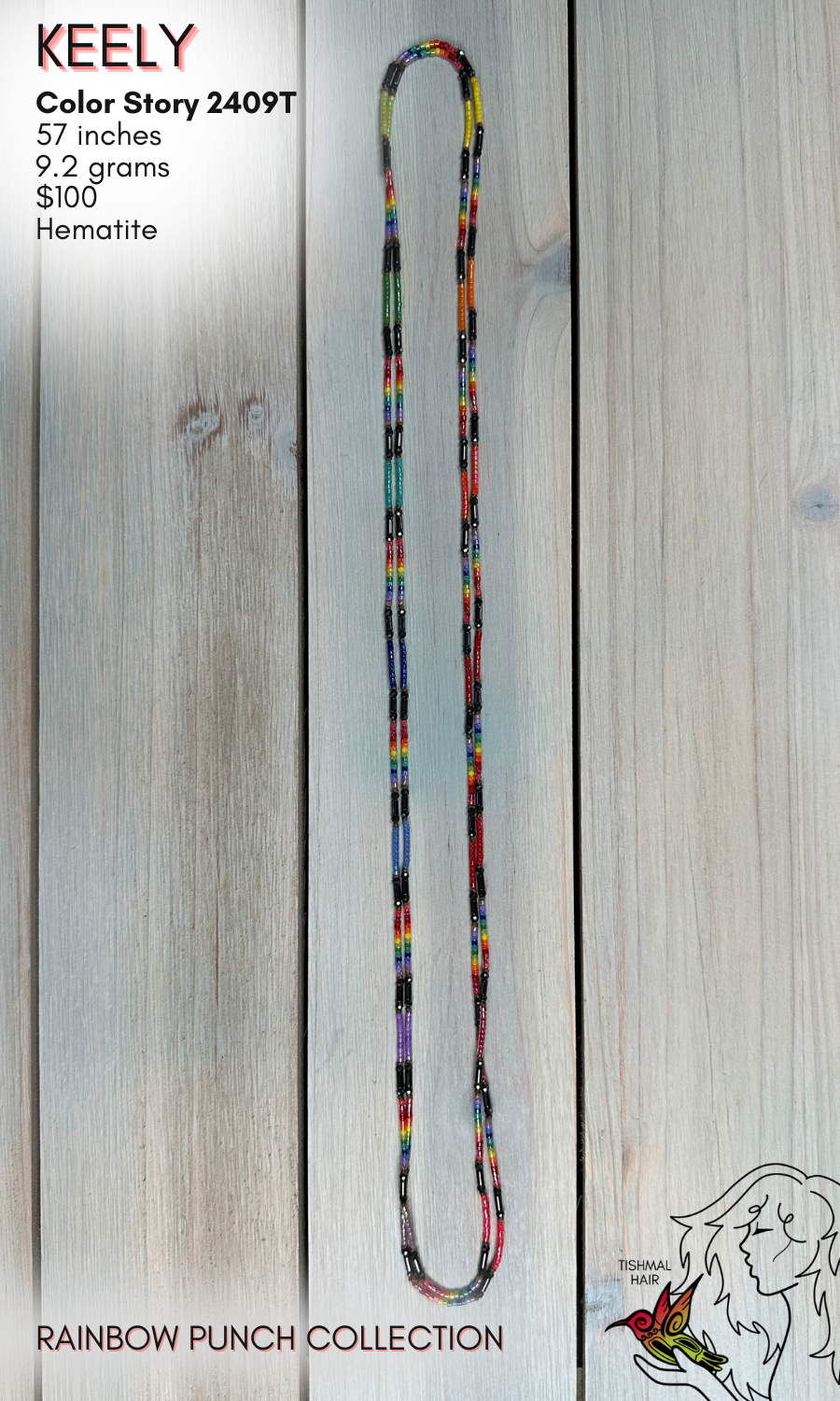 Rainbow Punch Keely Infinity Necklace 2409T