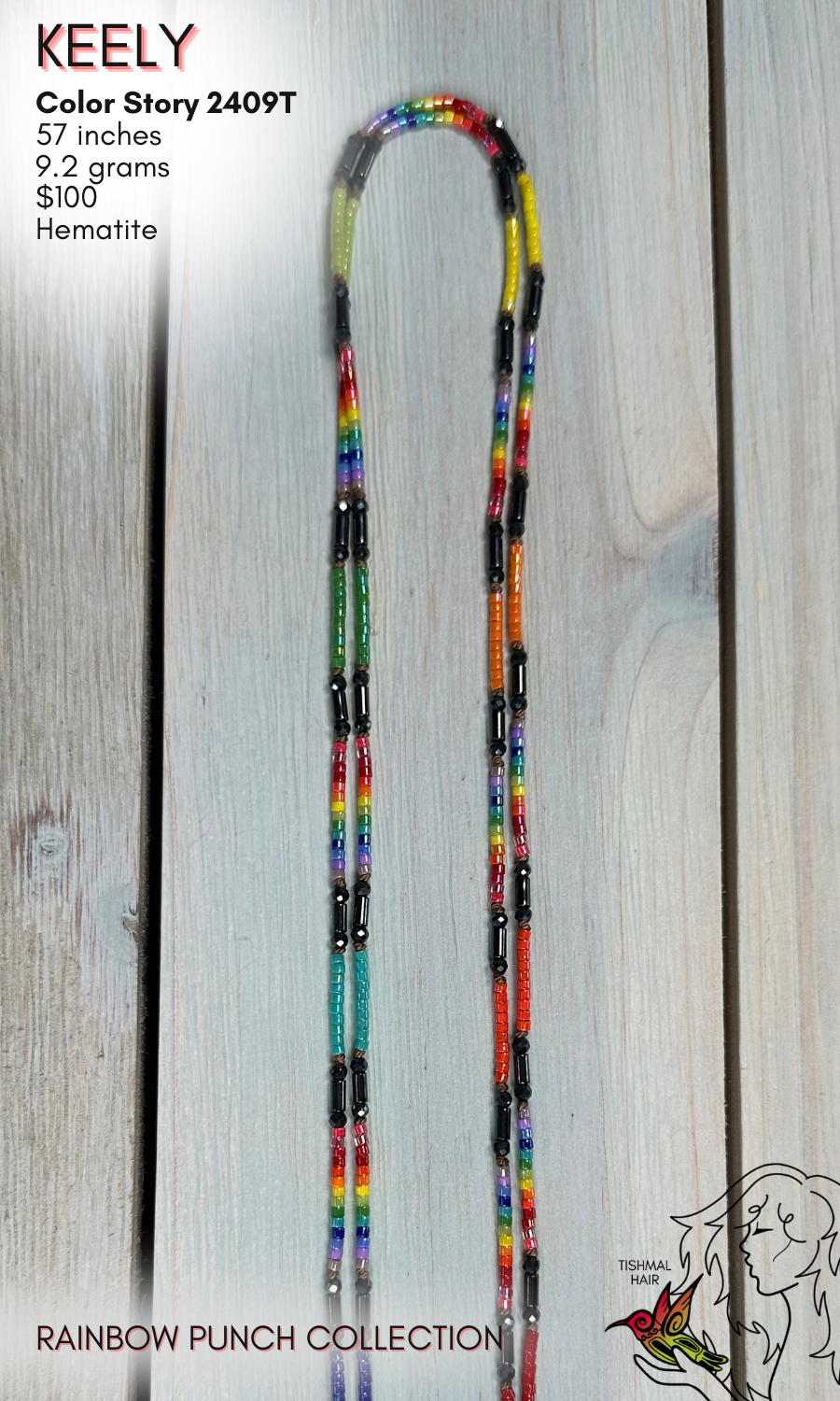 Rainbow Punch Keely Infinity Necklace 2409T