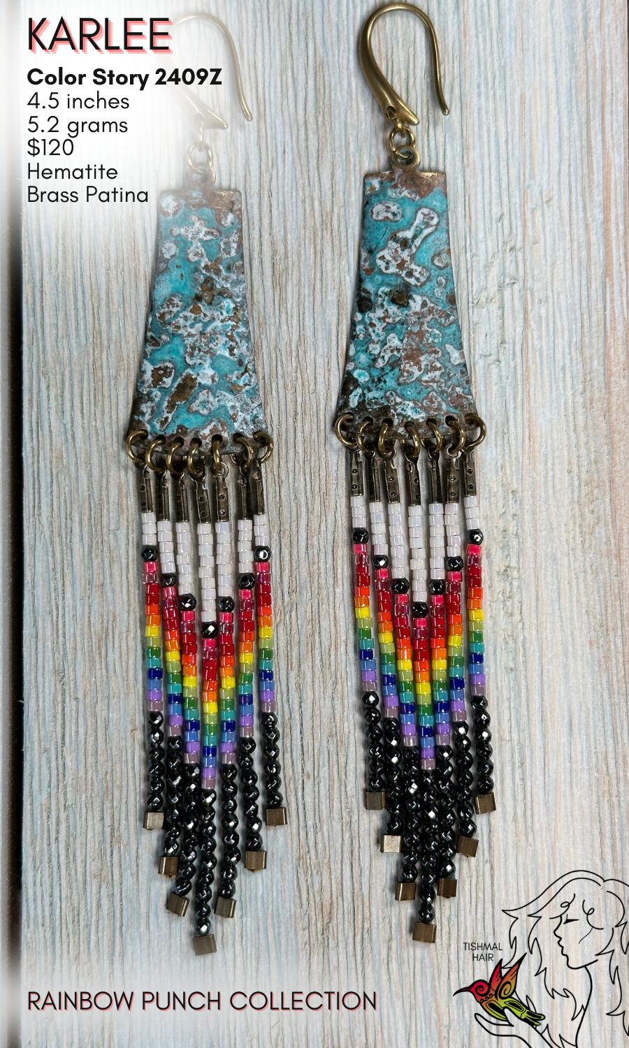 Rainbow Punch Karlee Earrings 2409Z